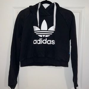 Adidas Crop Black Sweatshirt Women’s L